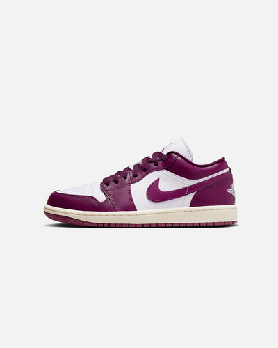 Jordan Women's Air Jordan 1 Low "Fireberry" White/Bordeaux