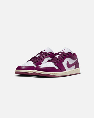 Jordan Women's Air Jordan 1 Low "Fireberry" White/Bordeaux