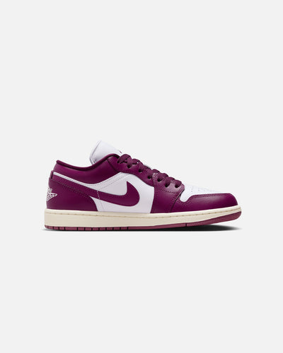 Jordan Women's Air Jordan 1 Low "Fireberry" White/Bordeaux