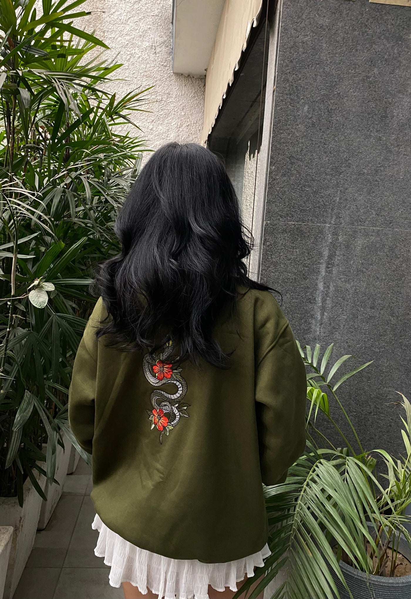 Snake & flowers hoodie
