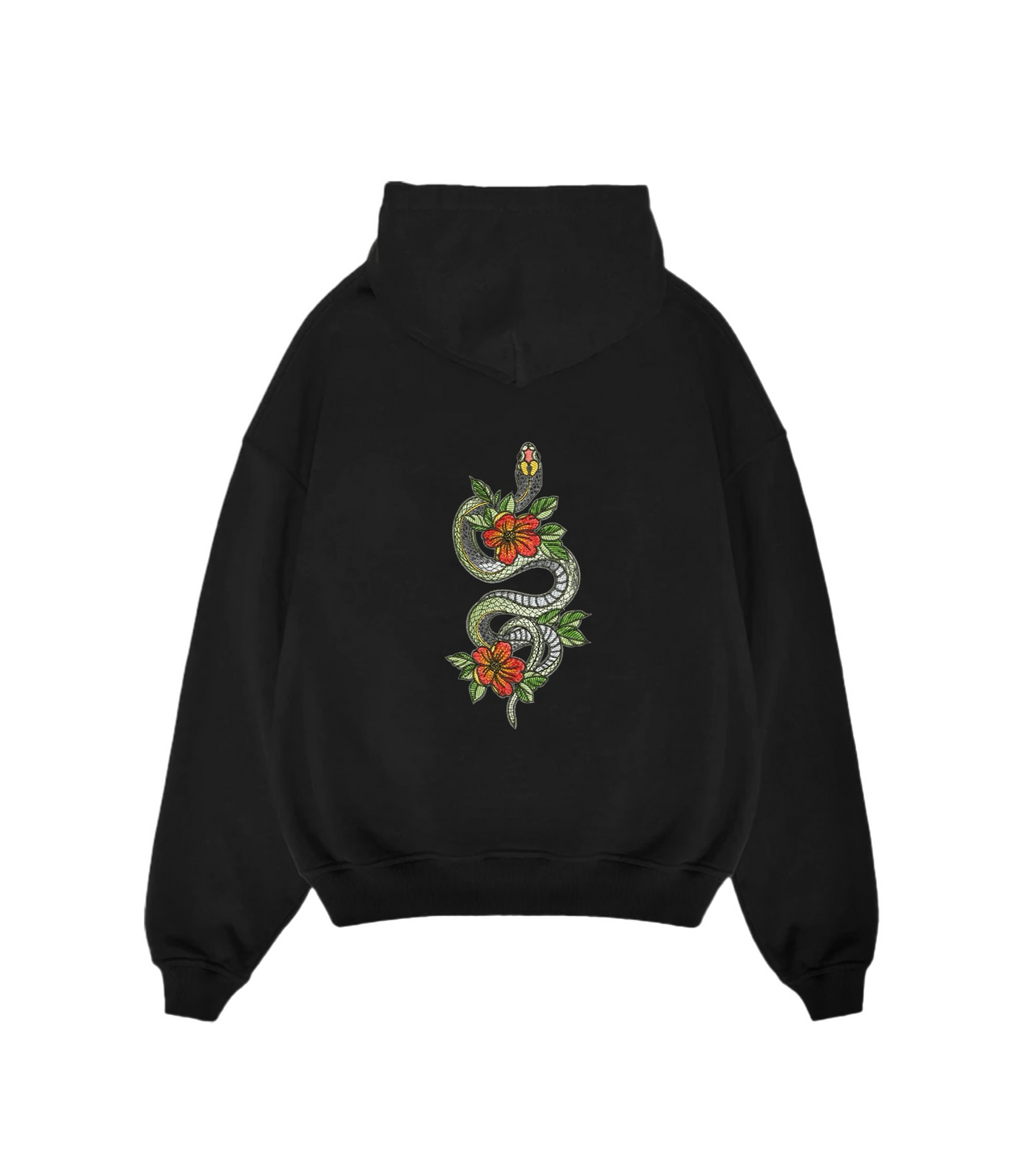 Snake & flowers hoodie