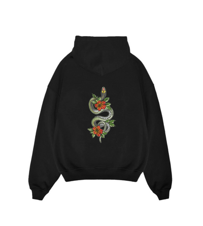 Snake & flowers hoodie