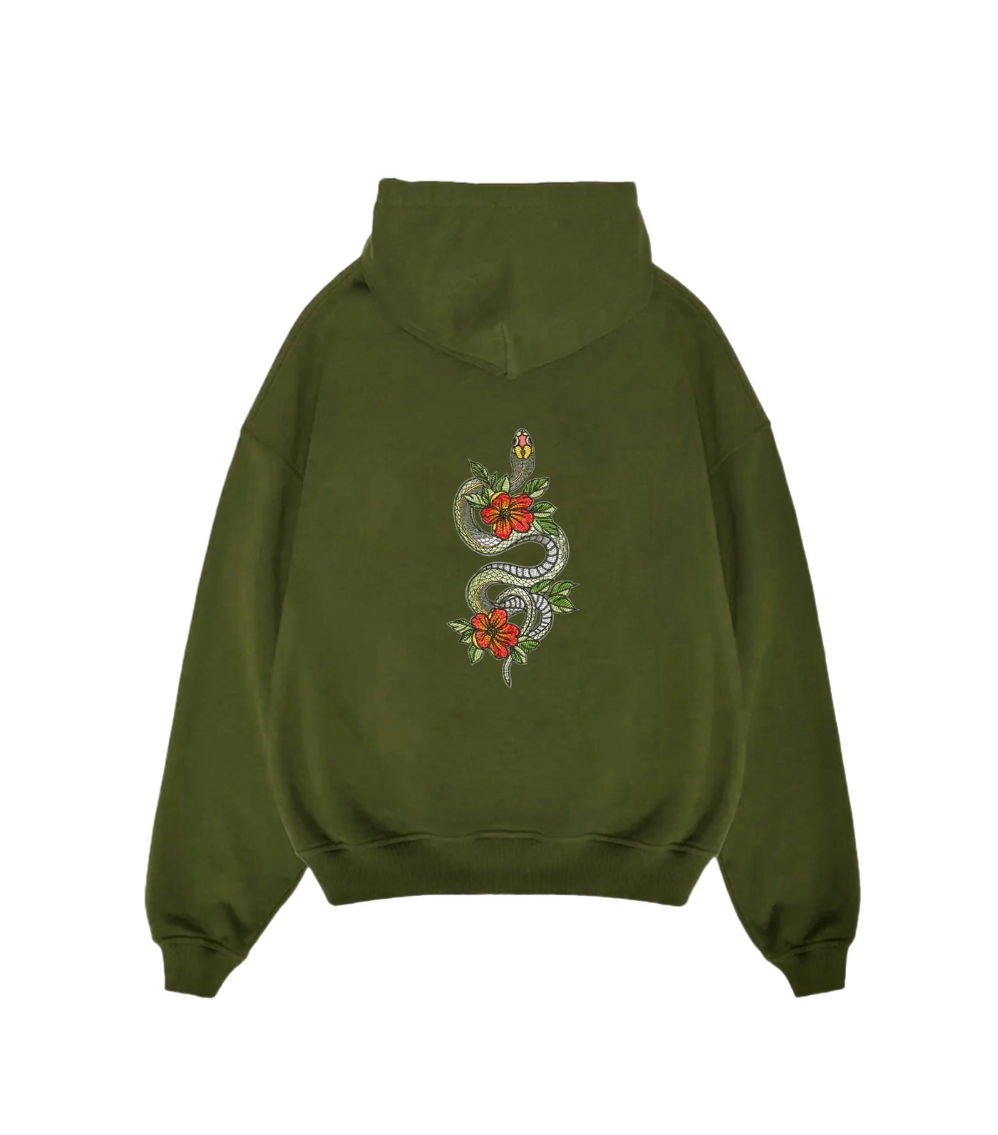 Snake & flowers hoodie